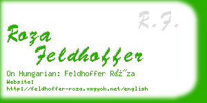 roza feldhoffer business card